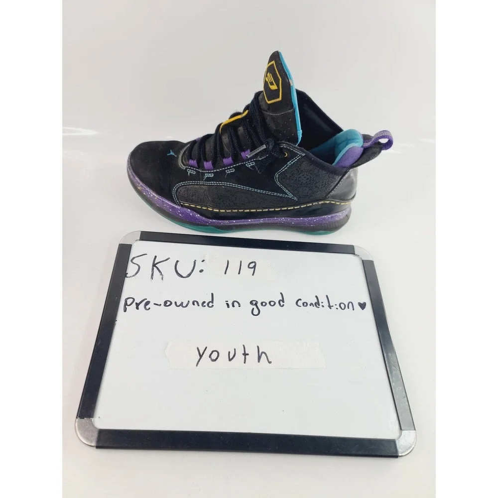 Air‎ Jordan Durable, High Top Basketball Shoes Youth Size Y7 Black Purple Blue